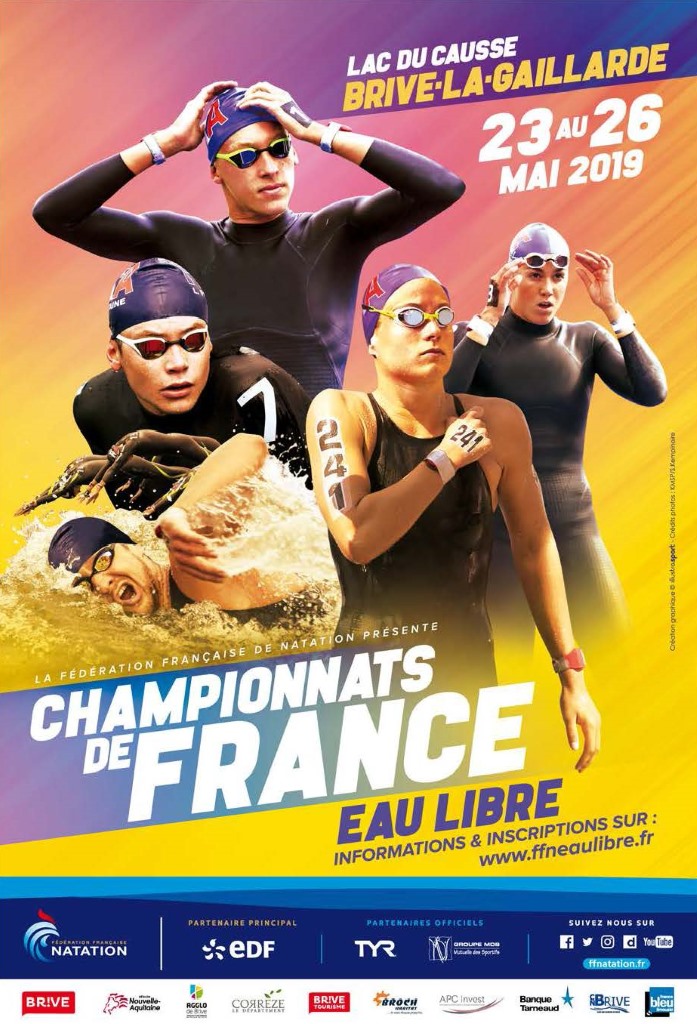 Championnats de France eau libre 2019 à Brive-La-Gaillarde