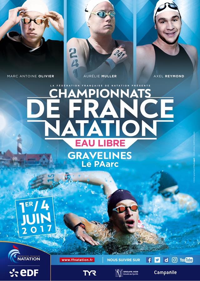Championnats de France eau libre 2017 à Gravelines