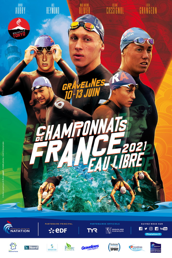 Championnats de France eau libre 2021 à Gravelines